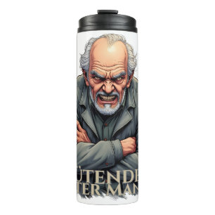 Wütender Alter Mann – Cartoon-Illustration Thermal Tumbler