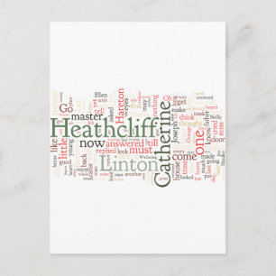 Wuthering Heights Word Cloud Postcard