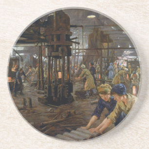 WW1 1918 Women Working at a Munitions a Factory Coaster