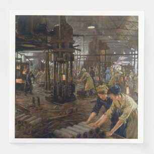 WW1 1918 Women Working at a Munitions a Factory Napkin