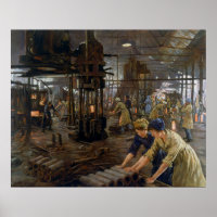 WW1 1918 Women Working at a Munitions a Factory 