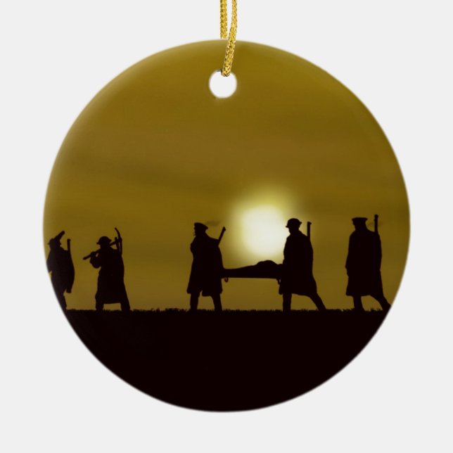 WW1 British Heroes Ceramic Tree Decoration (Front)