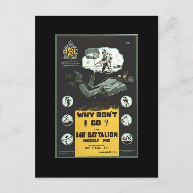 WW1 Collectors Card 1914 CANADA PROPAGANDA (Front)