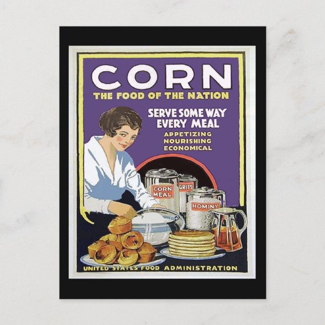 WW1 Food Administration Poster Postcard (Front)