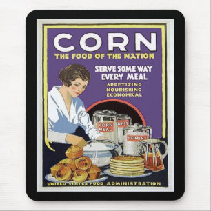WW1 Food Administration Retro Corn Mouse Pad