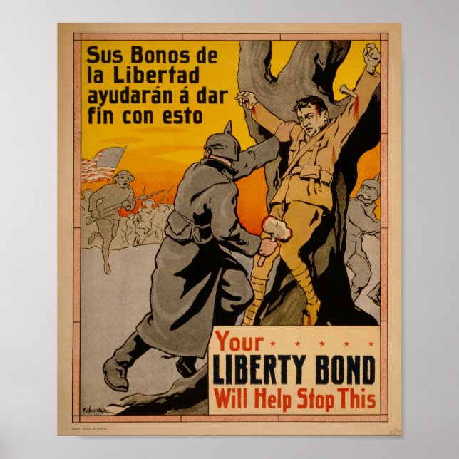 WW1 Propaganda Liberty Bonds Poster (Front)