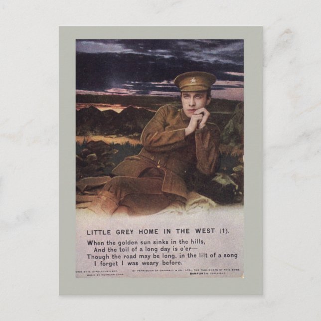 WW1 song Postcard (Front)
