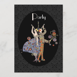 WW1 Vintage Art Deco Party Personalised Invitation