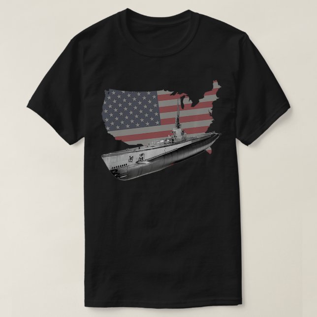 WW2 American USS Uboats Gato Class Underwater Subm T-Shirt (Design Front)