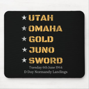 Ww2 D Day Beaches World War 2 Army Hero Normandy L Mouse Pad