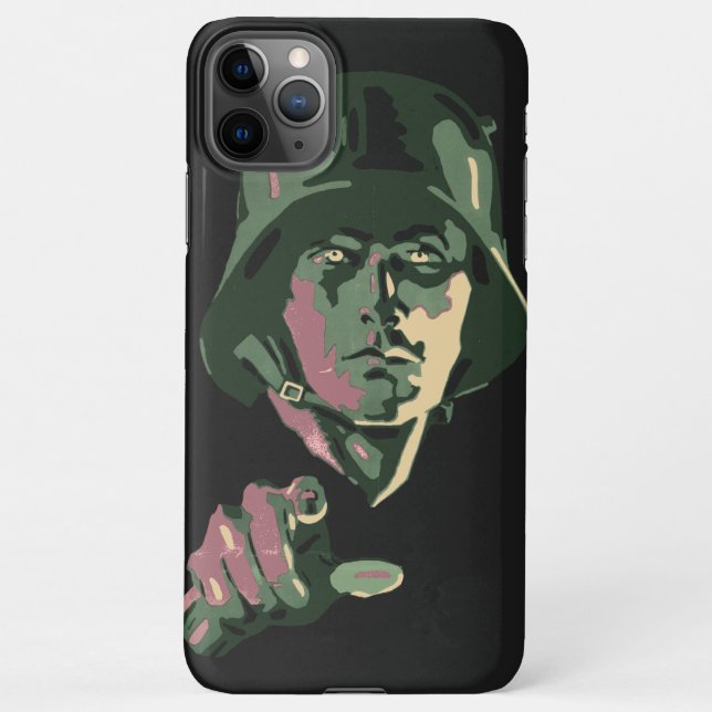 WW2 German Soldier iPhone Case (Back)