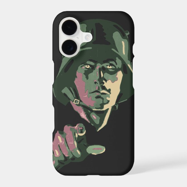 WW2 German Soldier iPhone Case (Back)