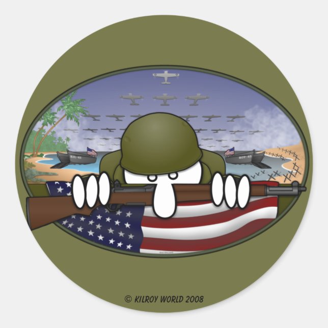WW2 Kilroy Sticker (Front)