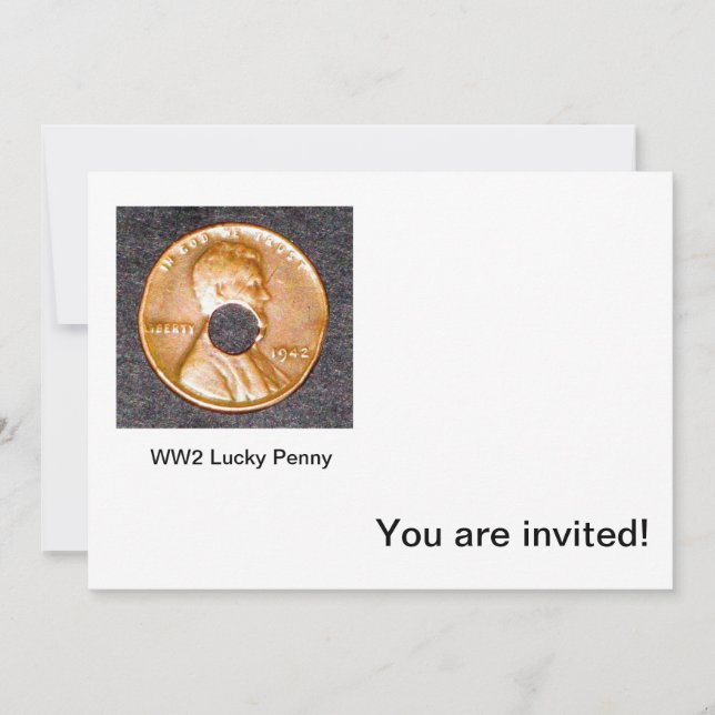 WW2 Lucky Penny Invitation (Front)