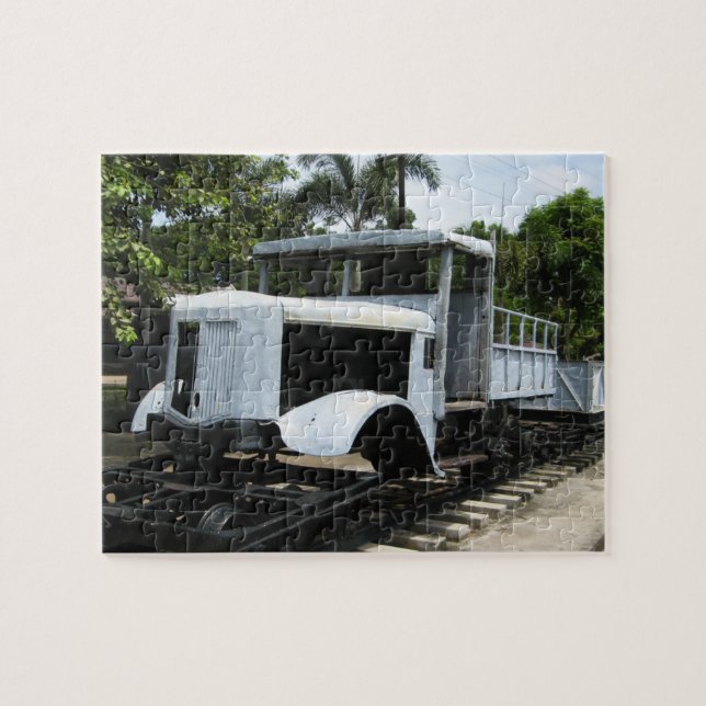 WW2 Military Train at the River Kwai Bridge Jigsaw Puzzle (Horizontal)