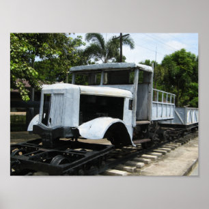 WW2 Military Train at the River Kwai Bridge Poster