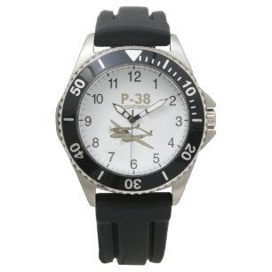 WW2 P-38 Lightning Airplane Watch