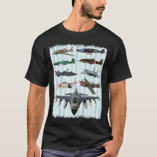 WW2 Planes Warbirds P51 Mustang Spitfire Messersch T-Shirt