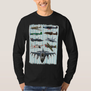 WW2 Planes Warbirds P51 Mustang Spitfire Messersch T-Shirt