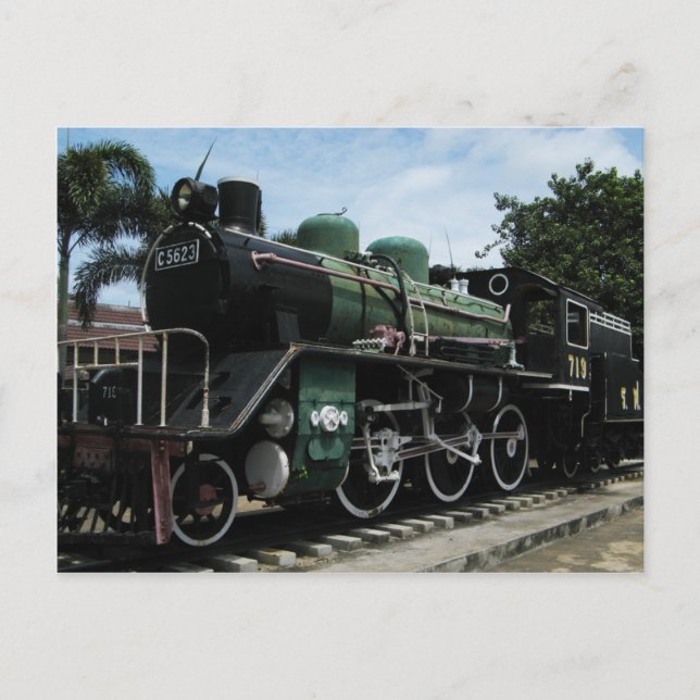 WW2 Steam Train at the River Kwai Bridge Postcard (Front)