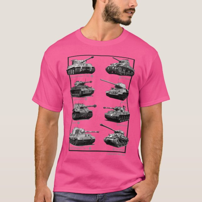 WW2 tanks M4 Sherman T34 Tiger I Firefly Phanter (Front)