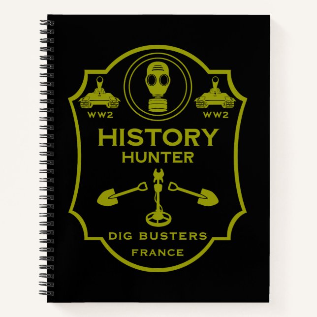 WW2 Trench Battlefield Metal Detecting Club Notebook (Front)