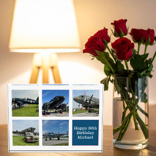 WW2 Vintage Aeroplane Photo Collage Aviator Custom Block