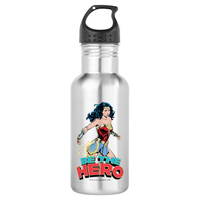 WW84 | Be The Hero Wonder Woman Retro Comic Art 532 Ml Water Bottle (Front)