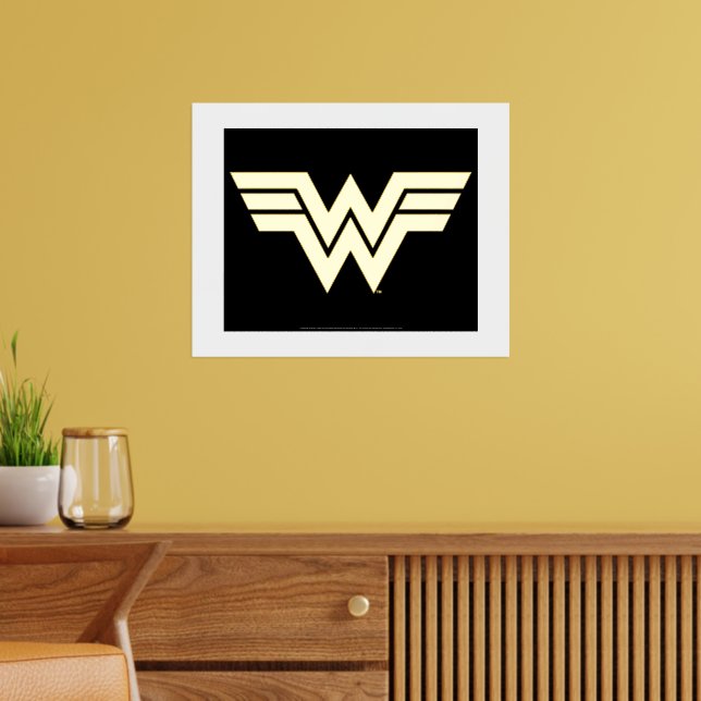 WW84 | Golden Wonder Woman Logo Foil Prints (In Situ (Living Room))