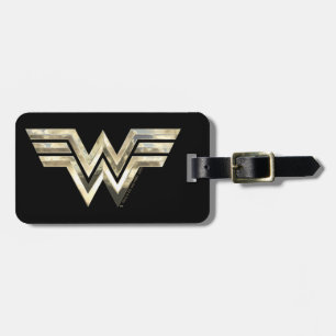 WW84   Golden Wonder Woman Logo Luggage Tag