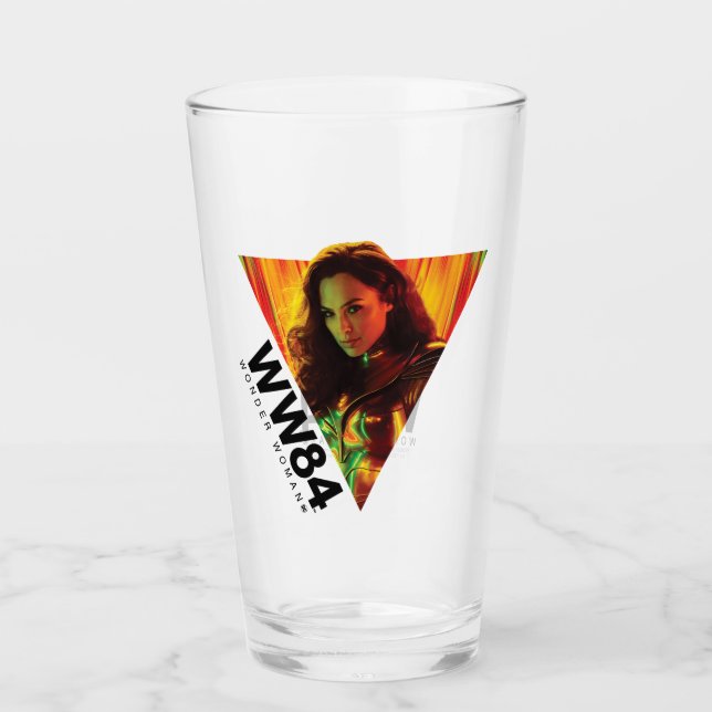 WW84 | Red-Orange Wonder Woman Kaleidoscope Glass (Front)