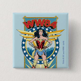 WW84   Retro Comic Wonder Woman Character Badge
