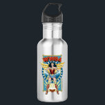 WW84 | Retro Comic Wonder Woman Character Badge 532 Ml Water Bottle<br><div class="desc">Wonder Woman (1984) | A retro comic book style badge of Wonder Woman featuring "WW84" written overhead.</div>
