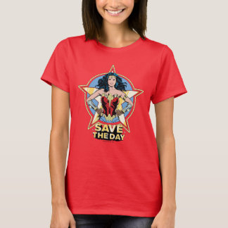WW84 | Save The Day Wonder Woman Retro Comic Art T-Shirt