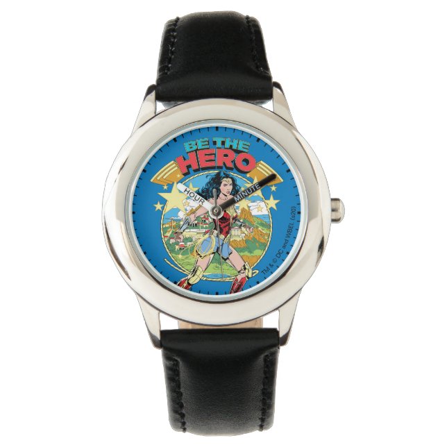 WW84 | Themyscira Wonder Woman Retro Comic Art Watch (Front)