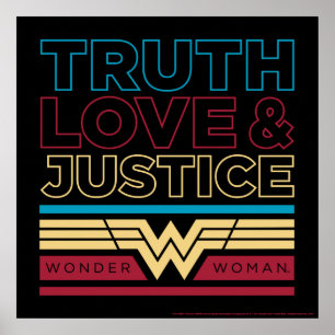 WW84 Truth Love & Justice Pattern Poster