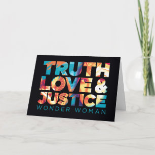 WW84   Truth Love & Justice Wonder Woman Cutout Card