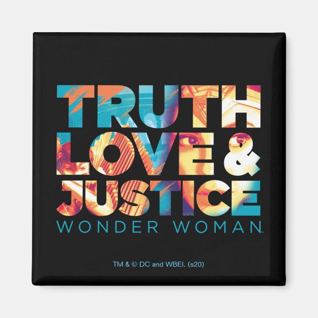 WW84 | Truth Love & Justice Wonder Woman Cutout Magnet (Front)
