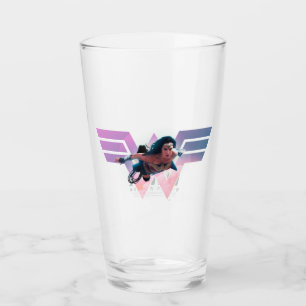 WW84   Wonder Woman Flying Lo Fi Pastel Graphic Glass