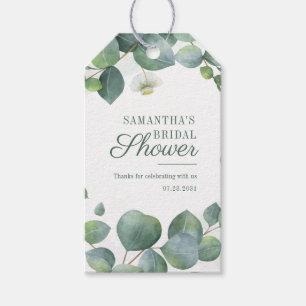 Wwatercolor Greenery Bridal Shower Gift Tags