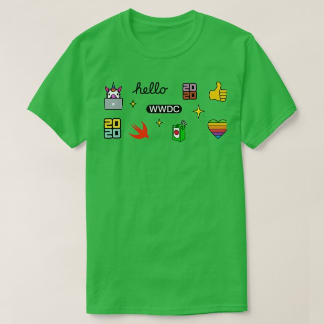 WWDC 2020 Sticker Pack T-Shirt (Design Front)