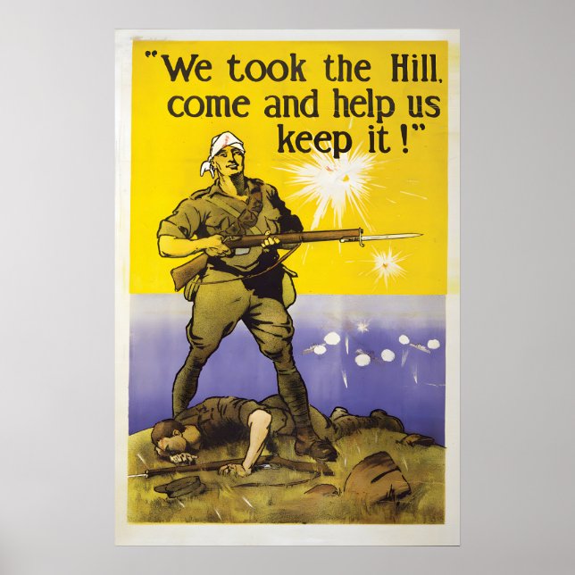 WWI Australian Recruitment Poster We Took The Hill (Front)