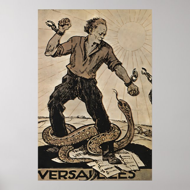 WWI German Propaganda Poster Anti-Versailles (Front)