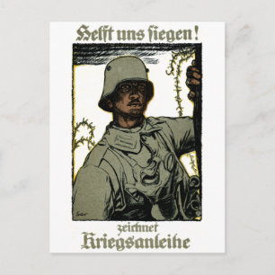 WWI German War Bond Poster Postcard