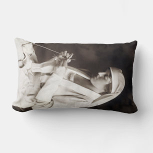 WWI Nurse knitting Sweater Lumbar Cushion