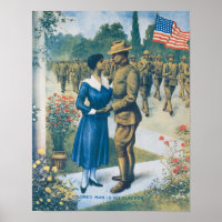 WWI Replica Poster: Coloured Man is No Slacker