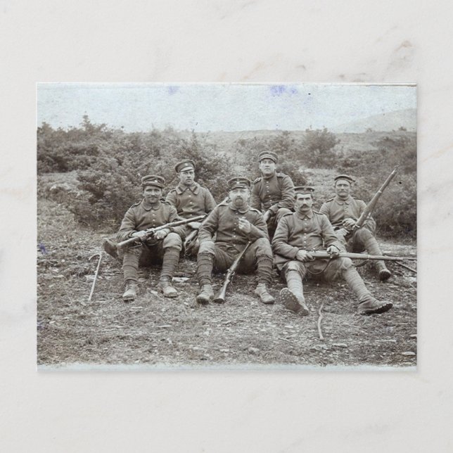 WWI Soldiers Postcard (Front)