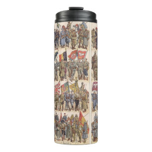 WWI Uniforms period chart Thermal Tumbler