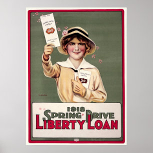 WWI War Bond Drive Poster