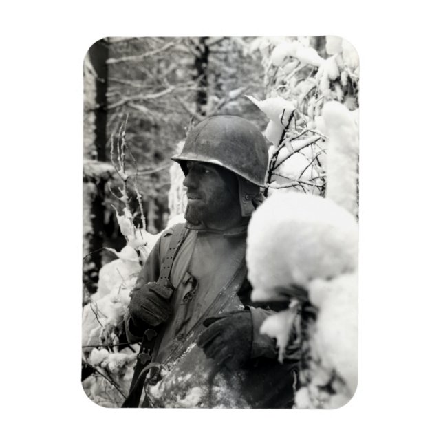 WWII American Soldier in Bastogne Magnet (Vertical)
